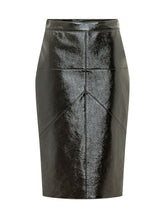 LANVIN - Gonna Dritta con Cuciture Geometriche - Nero - LIDIASHOPPING® - Official Website