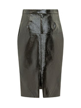 LANVIN - Gonna Dritta con Cuciture Geometriche - Nero - LIDIASHOPPING® - Official Website