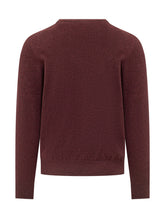 BRUNELLO CUCINELLI - Maglia Girocollo con Bordi a Coste - Rosso - LIDIASHOPPING® - Official Website