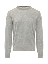BRUNELLO CUCINELLI - Fine Knit Crew Neck Sweater - Grey - LIDIASHOPPING® - Official Website