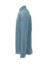 BRUNELLO CUCINELLI - Camicia Western con Tasche Applicate - Blu - LIDIASHOPPING® - Official Website