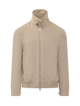 BRUNELLO CUCINELLI - Giacca con Collo Alto e Zip - Beige - LIDIASHOPPING® - Official Website