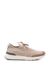 BRUNELLO CUCINELLI - Sneaker Bassa con Collo a Coste - Beige - LIDIASHOPPING® - Official Website