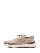 BRUNELLO CUCINELLI - Sneaker Bassa con Collo a Coste - Beige - LIDIASHOPPING® - Official Website