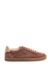 BRUNELLO CUCINELLI - Low Top Sneaker with Shaped Panels - Brown - LIDIASHOPPING® - Official Website