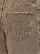 PINKO - Jeans Estelle con Borchie Laterali - Beige - LIDIASHOPPING® - Official Website