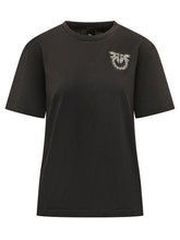 PINKO - T-shirt con Stampa Fiocco - Nero - LIDIASHOPPING® - Official Website