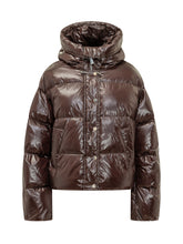 PINKO - Giacca Impasto Trapuntata con Cappuccio - Marrone - LIDIASHOPPING® - Official Website