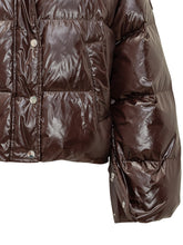 PINKO - Giacca Impasto Trapuntata con Cappuccio - Marrone - LIDIASHOPPING® - Official Website