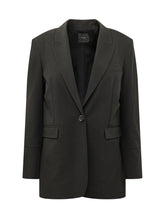 PINKO - Blazer Monopetto con Revers - Nero - LIDIASHOPPING® - Official Website