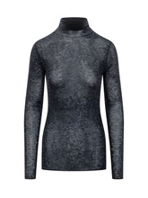 PINKO - Moss Maglia Aderente con Collo Alto - Blu - LIDIASHOPPING® - Official Website