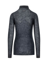 PINKO - Moss Maglia Aderente con Collo Alto - Blu - LIDIASHOPPING® - Official Website