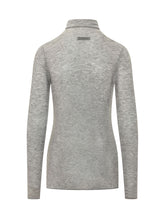 PINKO - Moss Close Fitting High Neck Top - Grey - LIDIASHOPPING® - Official Website