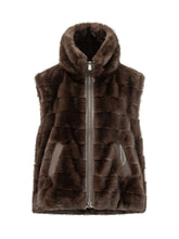 PINKO - Gilet Glossinia con Cappuccio - Marrone - LIDIASHOPPING® - Official Website