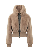 PINKO - Bagles Hooded Bomber Jacket - Beige - LIDIASHOPPING® - Official Website