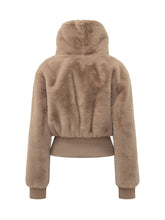 PINKO - Bagles Hooded Bomber Jacket - Beige - LIDIASHOPPING® - Official Website