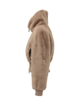 PINKO - Bagles Hooded Bomber Jacket - Beige - LIDIASHOPPING® - Official Website