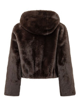 PINKO - Giacca Gasteria Corta con Cappuccio - Marrone - LIDIASHOPPING® - Official Website
