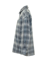 PINKO - Orchidea Overshirt Check con Paillettes - Blu - LIDIASHOPPING® - Official Website