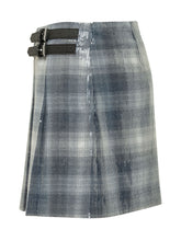 PINKO - Gongora Check Mini Sequin Skirt with Pleats - Blue - LIDIASHOPPING® - Official Website