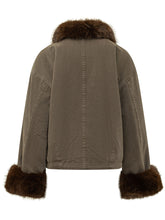 PINKO - Giubbotto Garlate con Bordi Soffici - Marrone - LIDIASHOPPING® - Official Website