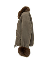 PINKO - Giubbotto Garlate con Bordi Soffici - Marrone - LIDIASHOPPING® - Official Website