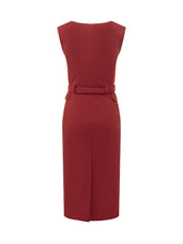 PINKO - Abito Acalypha Midi con Cintura - Rosso - LIDIASHOPPING® - Official Website