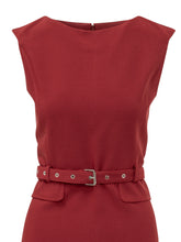 PINKO - Abito Acalypha Midi con Cintura - Rosso - LIDIASHOPPING® - Official Website