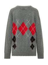 PINKO - Cardigan Bristol con Motivo a Rombi - Grigio - LIDIASHOPPING® - Official Website