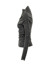 PINKO - Top Loto con Drappeggio Asimmetrico - Grigio - LIDIASHOPPING® - Official Website