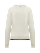 PINKO - Maglia Pamplona con Profili Sfrangiati - Bianco - LIDIASHOPPING® - Official Website