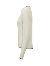 PINKO - Maglia Pamplona con Profili Sfrangiati - Bianco - LIDIASHOPPING® - Official Website