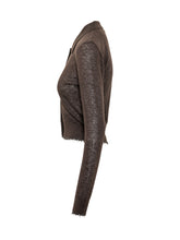 PINKO - Madrid Cardigan con Bordi Sfrangiati - Marrone - LIDIASHOPPING® - Official Website