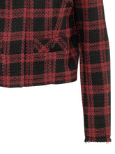 PINKO - Geum Giacca Check Cropped - Nero - LIDIASHOPPING® - Official Website