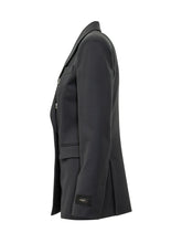 PINKO - New Amalfi Blazer with Lapels - Blue - LIDIASHOPPING® - Official Website