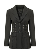 PINKO - Blazer Hummer con Dettagli Intrecciati - Nero - LIDIASHOPPING® - Official Website