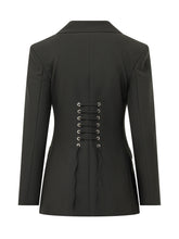 PINKO - Blazer Hummer con Dettagli Intrecciati - Nero - LIDIASHOPPING® - Official Website