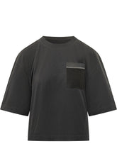 BRUNELLO CUCINELLI - T-shirt Ampia con Tasca - Nero - LIDIASHOPPING® - Official Website