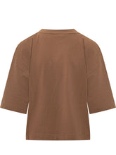 BRUNELLO CUCINELLI - Wide T-shirt with Pocket - Brown - LIDIASHOPPING® - Official Website