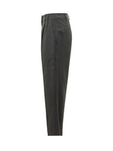 BRUNELLO CUCINELLI - Pantaloni con Pinces e Piega Centrale - Grigio - LIDIASHOPPING® - Official Website