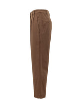 BRUNELLO CUCINELLI - Pantaloni Ampi con Vita Elasticizzata - Marrone - LIDIASHOPPING® - Official Website