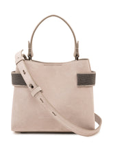 BRUNELLO CUCINELLI - Borsa con Manico e Fasce Laterali - Grigio - LIDIASHOPPING® - Official Website