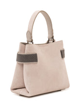BRUNELLO CUCINELLI - Borsa con Manico e Fasce Laterali - Grigio - LIDIASHOPPING® - Official Website