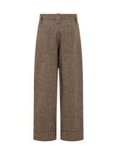 BRUNELLO CUCINELLI - Pantaloni Ampi a Vita Alta - Marrone - LIDIASHOPPING® - Official Website
