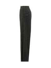 BRUNELLO CUCINELLI - Pantaloni Gessati a Gamba Ampia - Nero - LIDIASHOPPING® - Official Website