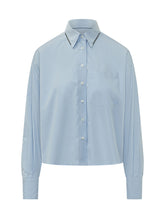 BRUNELLO CUCINELLI - Shirt with Patch Pocket - Blue - LIDIASHOPPING® - Official Website