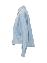 BRUNELLO CUCINELLI - Shirt with Patch Pocket - Blue - LIDIASHOPPING® - Official Website