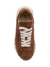 BRUNELLO CUCINELLI - Low Top Sneaker with Lug Sole - Brown - LIDIASHOPPING® - Official Website