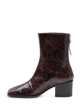 AEYDE - Amina Ankle Boot with Reptile Motif - Red - LIDIASHOPPING® - Official Website
