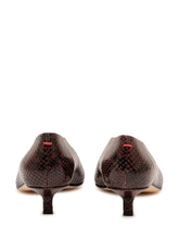 AEYDE - Décolleté Clara con Stampa Serpente - Rosso - LIDIASHOPPING® - Official Website